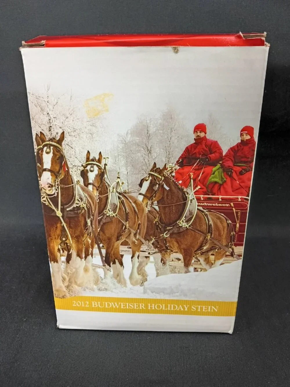 2012 Budweiser Winter Wonderland Clydesdale Holiday Stein Box COA